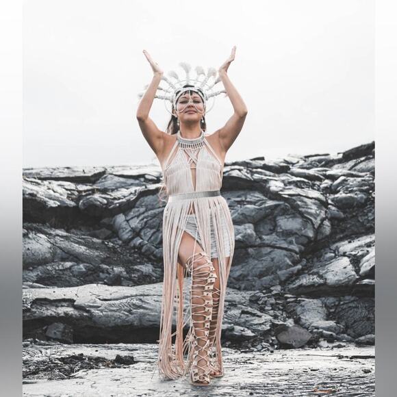 House of Malakai Feather Headdress | Rare Custom Avant-Garde Crown Statement main image 8